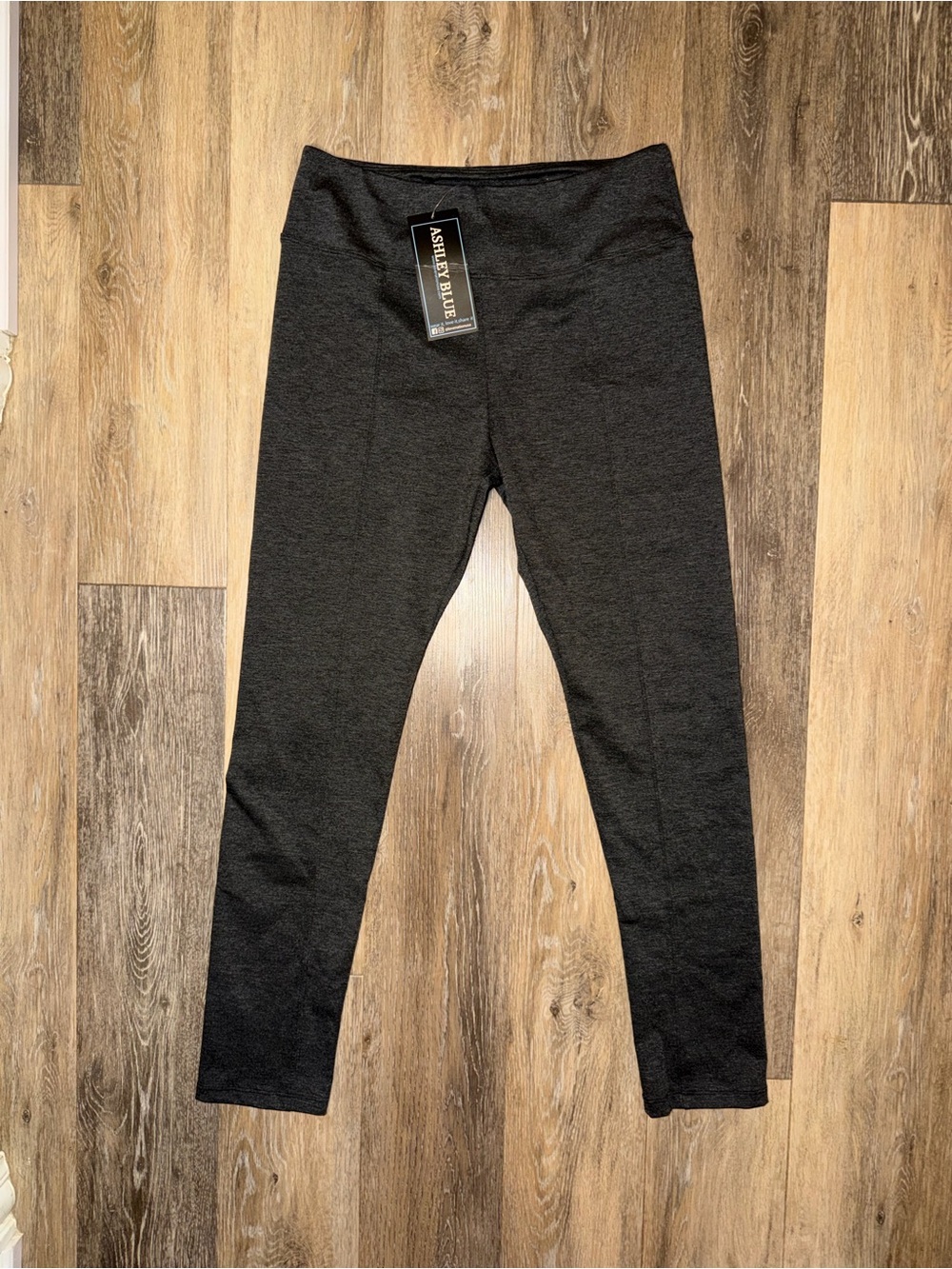 NWT Ashley Blue Women’s Heather Grey Pull-On Tapered Leggings